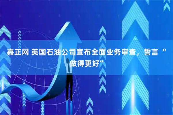 嘉正网 英国石油公司宣布全面业务审查，誓言 “做得更好”